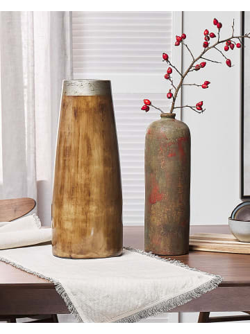 Beliani Dekovase UBEDA in Kupfer/Grün - (W) 13 x (H) 41 x (L) 13 cm