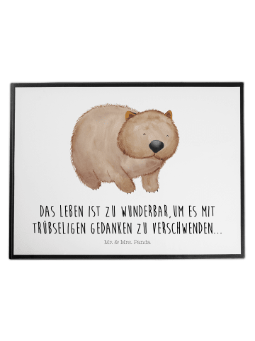Mr. & Mrs. Panda Schreibunterlage Wombat mit Spruch in Weiß