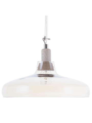 Beliani Pendelleuchten ALIKOS in Transparent/Braun - (W) 38 x (H) 129 x (L) 38 cm