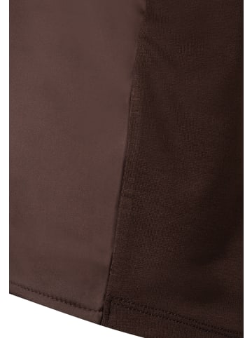 More & More edles Blusenshirt, Materialmix in brown