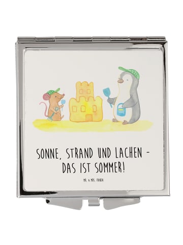 Mr. & Mrs. Panda Make-up-Spiegel Sommerfreude mit Spruch in Weiß