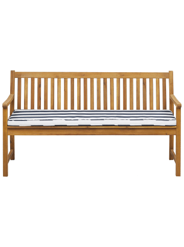 Beliani Gartenbank VIVARA in Braun/Weiß/Blau - (W) 160 x (H) 88 x (L) 61 cm