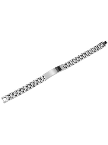 Adeliás Unisex Armband – Gliederarmband aus Edelstahl 21 cm in silber