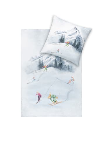 Estella Bettwäsche Kuschelflanell Montaina in schnee