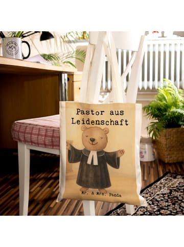 Mr. & Mrs. Panda Tasche Pastor Leidenschaft Design mit Spruch in Weiß