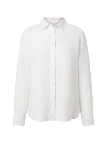 CASH-MERE.CH Leinen Hemd Langarm in Weiss