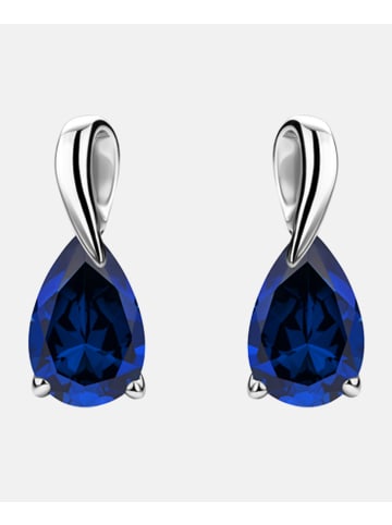 Diamant L'éternel Ohrstecker aus 375 Weißgold mit Saphir