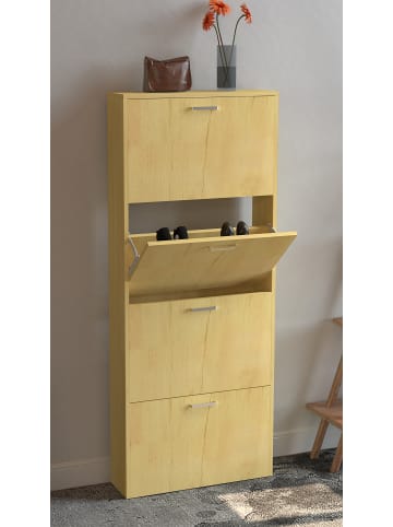 VCM  Holz Schuhregal Schuhschrank Schuhkipper Sulos L in Honig-Eiche