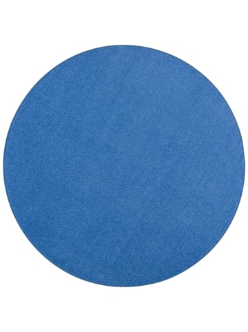 Snapstyle Velours-Teppich Joy Rund in blau
