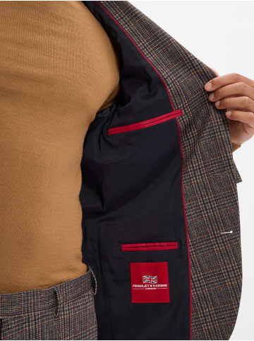 Finshley & Harding London Anzug Brixdon in braun anthrazit - 0001