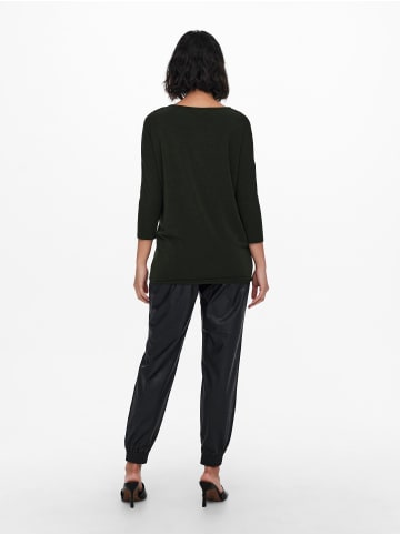 ONLY Dünner Strickpullover 3/4 Langarm Sweater Shirt in Grün-3