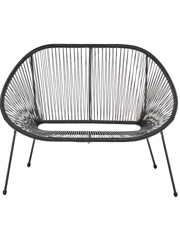 Beliani Gartenbank ACAPULCO II in Schwarz - (W) 113 x (H) 88 x (L) 78 cm