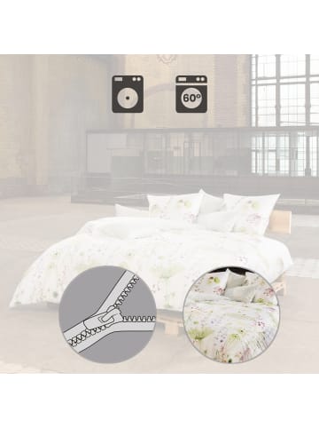 Estella Mako-Satin Wendebettwäsche in grün