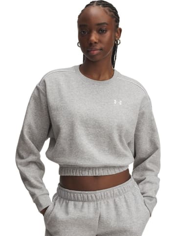 Under Armour Fleecejacke/Fleecepullover "Rival Fleece Piped Crew" in Grau
