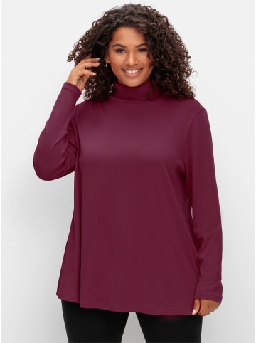 sheego Rollkragenshirt in bordeaux