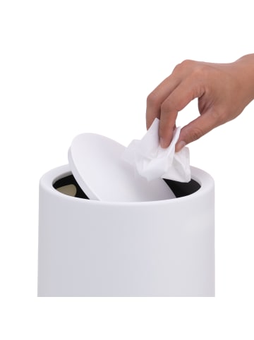 relaxdays Kosmetikeimer in Weiß - 6 Liter