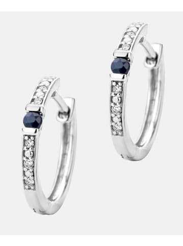 Diamant L'éternel Ohrringe aus 375 Weißgold mit Diamant mit Saphir