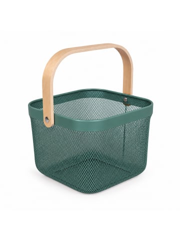 relaxdays Aufbewahrungskorb in Mint - (B)26x (H)17,5 x (T)24,5 cm