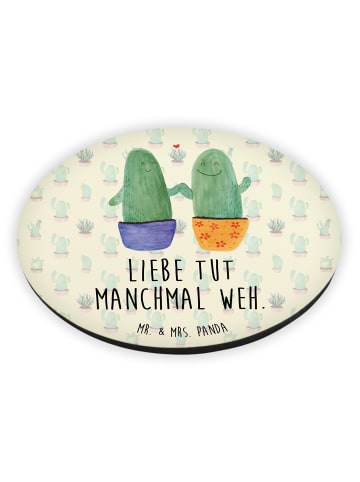 Mr. & Mrs. Panda Kühlschrankmagnet Kaktus Liebe mit Spruch in Kaktus Grün