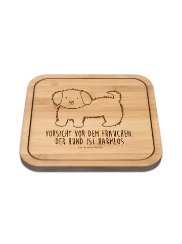 Mr. & Mrs. Panda Untersetzer quadratisch Hund Flauschig mit Spruch in Transparent