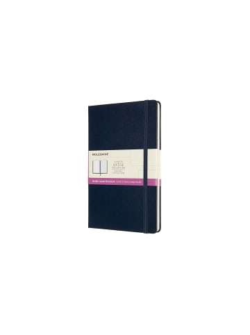 Moleskine Notizbuch mit festem Einband, Liniert-Blanko "Classic Extra" in Saphir