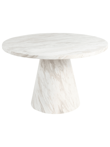 Beliani Esszimmertisch MERE in Weiß - (W) 120 x (H) 74 x (L) 120 cm