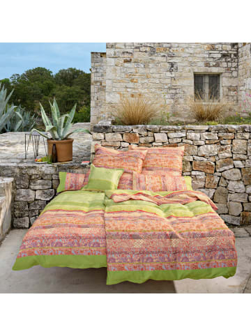 Bassetti Fein Satin Bettwäsche Montalcino V1 in grün-pink