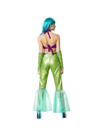 tectake Vierteiliges Outfit in glänzenden Farben, grün