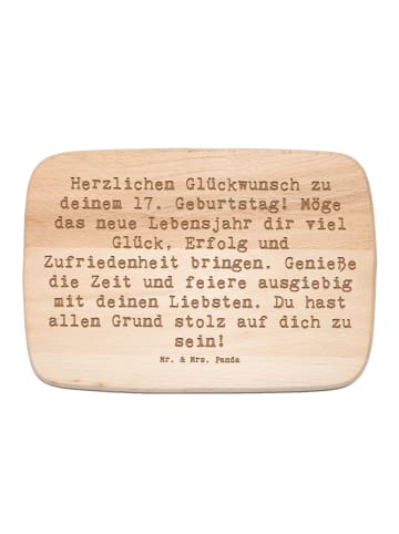 Mr. & Mrs. Panda Schneidbrett Spruch 17. Geburtstag mit Spruch in Transparent