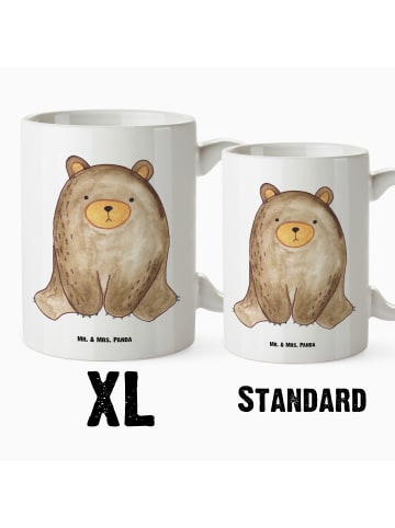 Mr. & Mrs. Panda Haferl Bär sitzend ohne Spruch in Weiß
