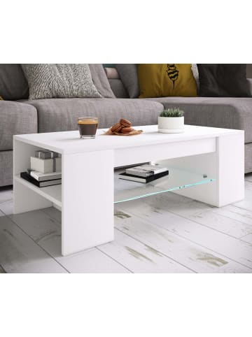 ebuy24 Couchtisch Tunas 1 Weiß 100 x 50 cm