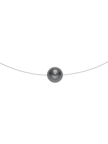 Steel_Art Perlenkette Florere Single silberfarben glanzmatt in Dark Grey