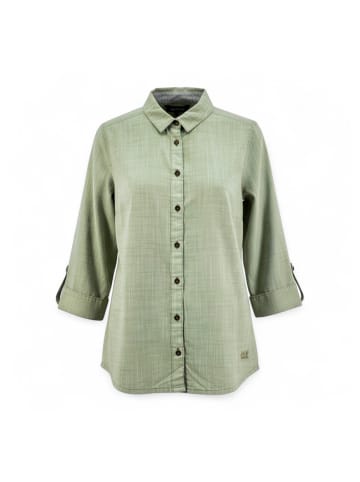 Jack Wolfskin Bluse Emerald Lake Shirt Damen Bluse Wandern Hemd in Blau