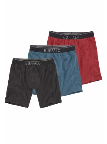 Buffalo Langer Boxer in bordeaux, petrol, schwarz