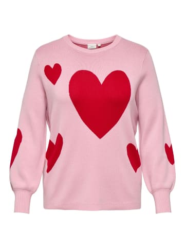 ONLY Carmakoma Strickpullover in Romance Rose 1