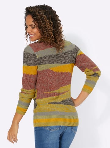 WITT WEIDEN Strickpullover in ocker-rostrot-gemustert