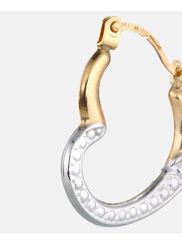 Diamant L'éternel Creolen aus 375 Gelbgold Herz-Design