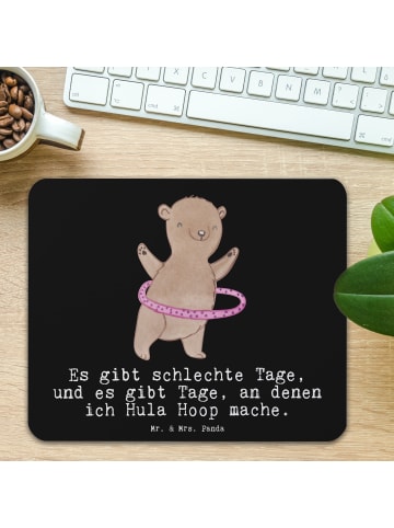 Mr. & Mrs. Panda Mauspad Bär Hula Hoop mit Spruch in Schwarz