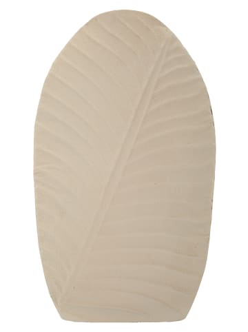 Mauro Ferretti Cremefarbene Metallvase, 26 x 11 x 41 cm