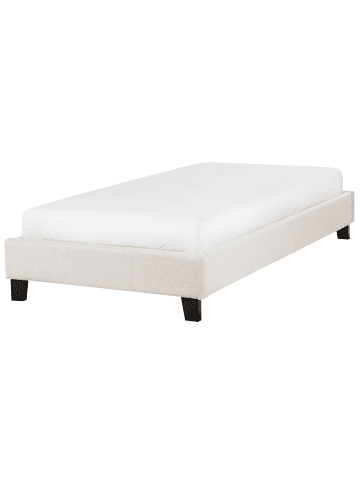 Beliani Kinderbett ROANNE in Beige/Dunkler Holzfarbton - (W) 100 x (H) 29 x (L) 213 cm