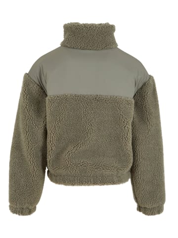 Urban Classics Urban Classics Girls Sherpa Mix Jacket in palegreen