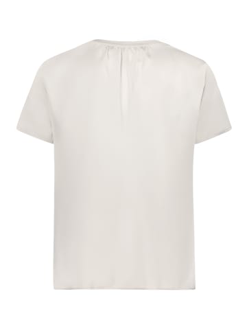 Betty Barclay Satin-Bluse kurzarm in Grau Beige