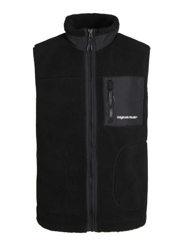 Jack & Jones Teddyfell Weste in Black