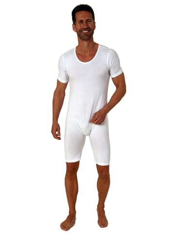 NORMANN Pflegebody kurzarm Bereißverschluss - 65807 in weiss