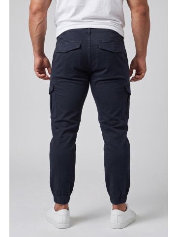 Men Plus Cargohose lang in navy blau