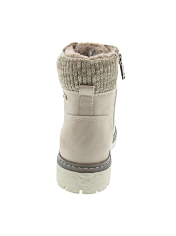 Tom Tailor Schnürstiefel Beige