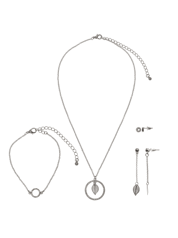Steuer Modeschmuck Metall in silber