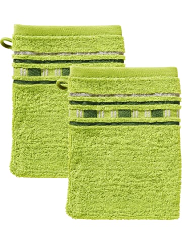 Erwin Müller Frottier Waschhandschuh 2er-Pack Achern in grün