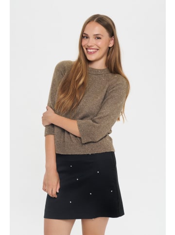 SAINT TROPEZ Strickpullover NovaSZ Gerade Passform in Amphora Melange