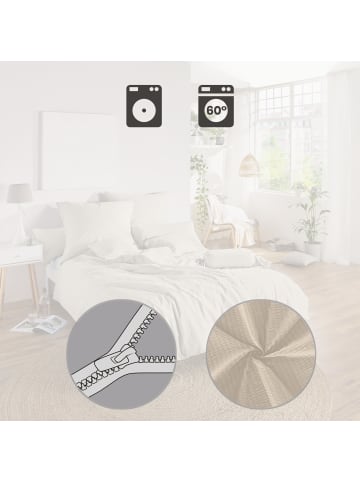 Erwin Müller Seersucker Bettwäsche Rosenheim in taupe